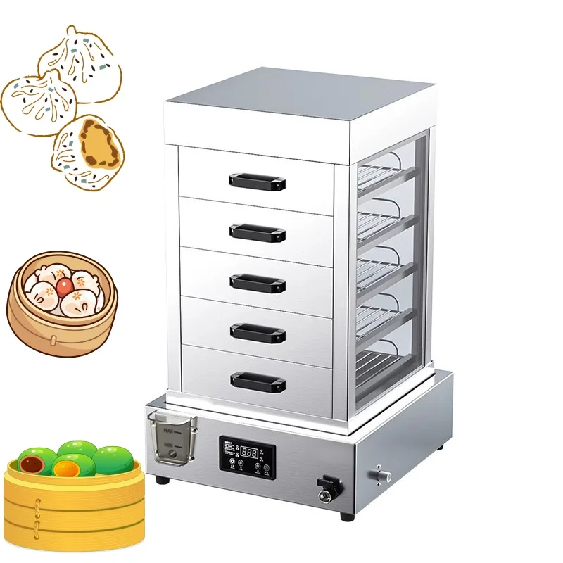 

Паровая духовка из нержавеющей стали с смотровым окном и внутренним освещением для выпечки и пропаривания