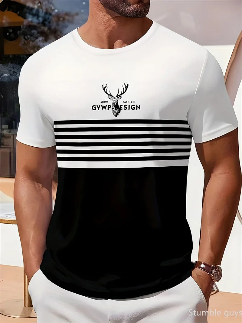 Trendige Herren Sommer Mode Anime T-Shirt Locker Sitzend Kurzarm Leicht Bequem Übergroßes Sport-Trikot Oberteil