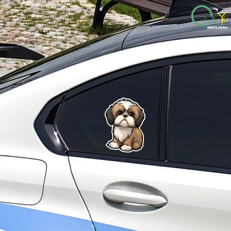 CUTE CHIBI SHIH TZU DOG Vinyl Car Sticker Decal Animal Decorative Car Sticker