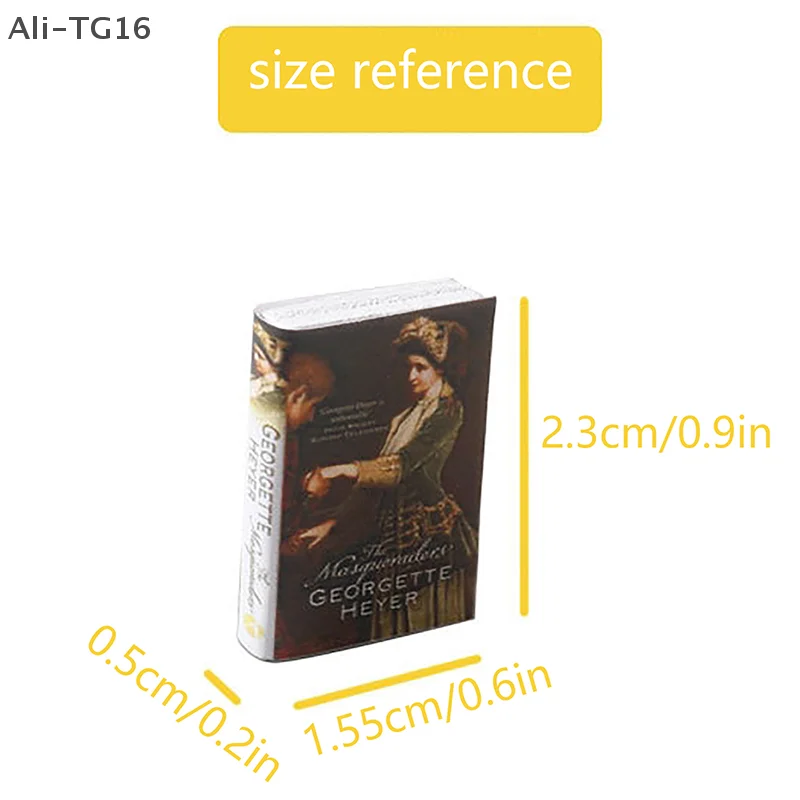 (YY)6 ชิ้น/ล็อต 1:12 ของเล่นบ้านตุ๊กตาจิ๋ว อุปกรณ์เสริมหนังสือกระดาษ ของเล่นสำหรับเด็ก ของเล่นเสริมสร้างจินตนาการ เฟอร์นิเจอร์บ้านตุ๊กตา