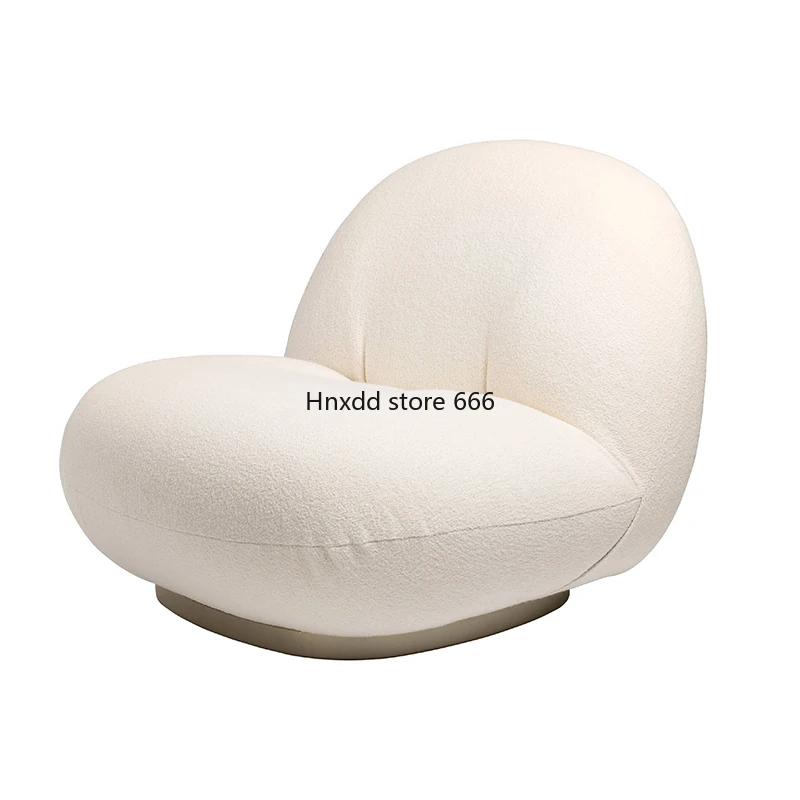 Nordic single sofa light luxury small apartment lamb wool lazy sofa chair