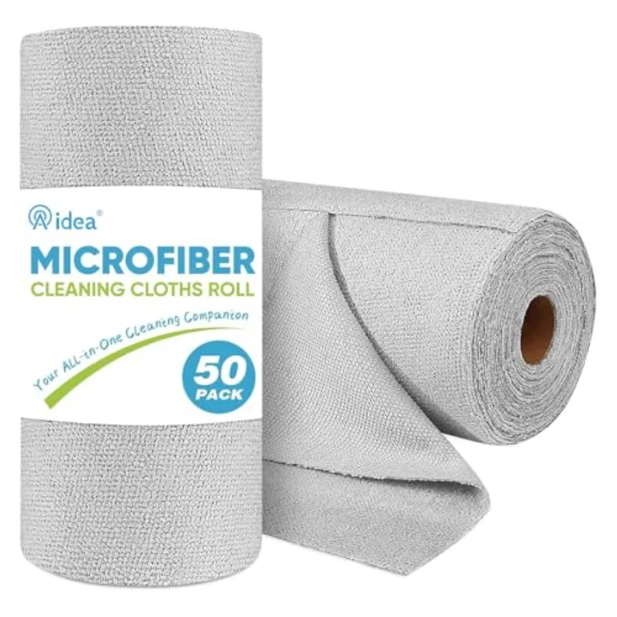 

Microfiber Cleaning Cloth Roll, PK, Paper Towels Reusable Tear Away Towels, Washable Shop Rags, Microfiber Towels for Cars, Lin