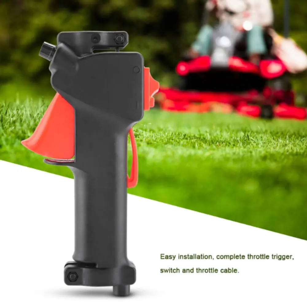 Black Handle Lawn Mower Switch Direct Throttle On Off Switch Trigger Kill Switch Clamp Design 26mm Tube Throttle Cable Handle