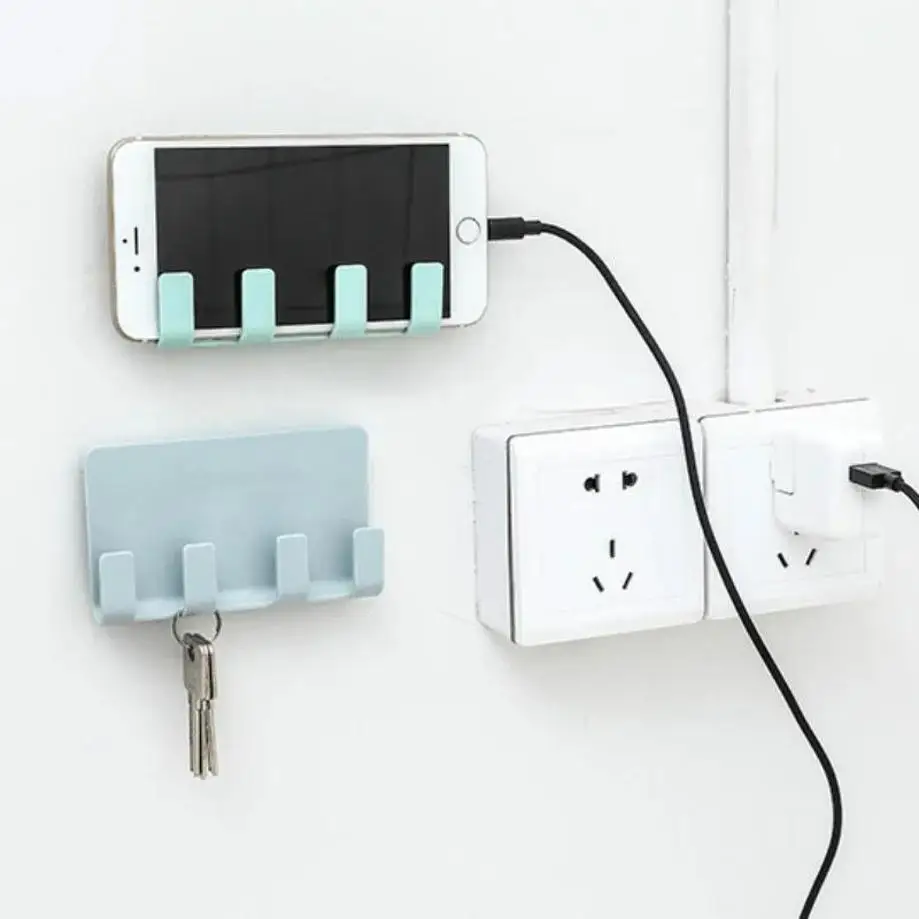 Handy-Ladest änder Handy-Ständer Ladest änder Wand nahtlos 4 Haken Lager regal