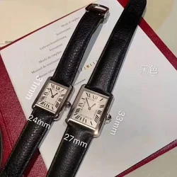 Luxury New Mens Womens Quartz Watch Gold Silver Black Leather Female Ladies Fashion Dress Sports Watches for Tanks Style