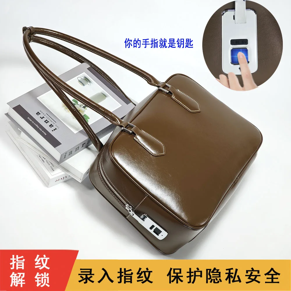 

Women's Commuting Bag Fingerprint Lock New Retro Underarm High-end Large Capacity Business Commuter Single Shoulder Women's Bag