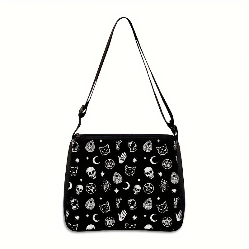 Trendy Style Shoulder Square Bag, All-Match Gothic Pattern Underarm Bag for Women Daily Casual Bag Hand Bags for Women