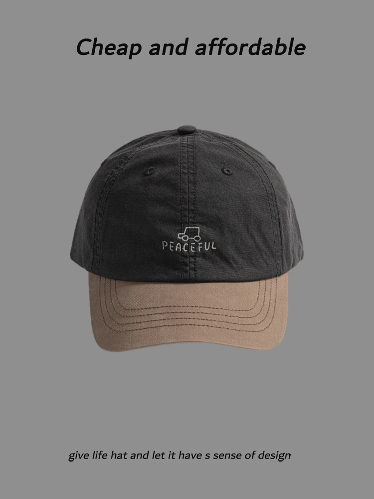 Spring and summer thin color matching baseball cap for men and women and couples, simple casual and versatile sunshade cap