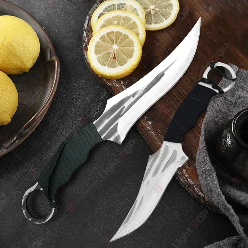 2PCS Bucther Knife Set Stainless Steel Kitchen Boning Knife Handmade Forged Chef Knife 2-in-1 Knives Kitchen Accessories