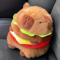 Peluche Capybara en forme de hamburger, 20cm/7.87 pouces, jouet en forme de hamburger, meilleurs cadeaux de vacances