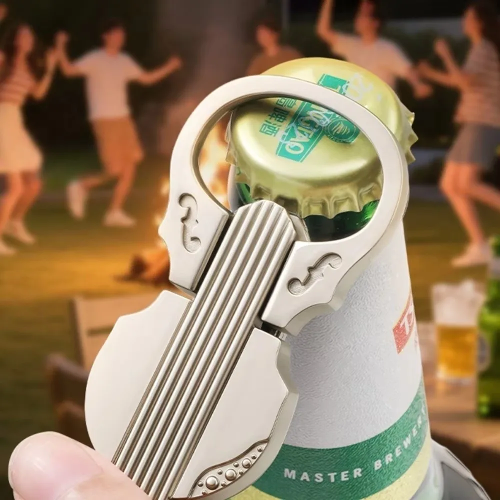 

Gifts Violin Shape Nail Clippers Anti-splash with Bottle Opener Manicure Tools Stainless Steel Nail Clipper