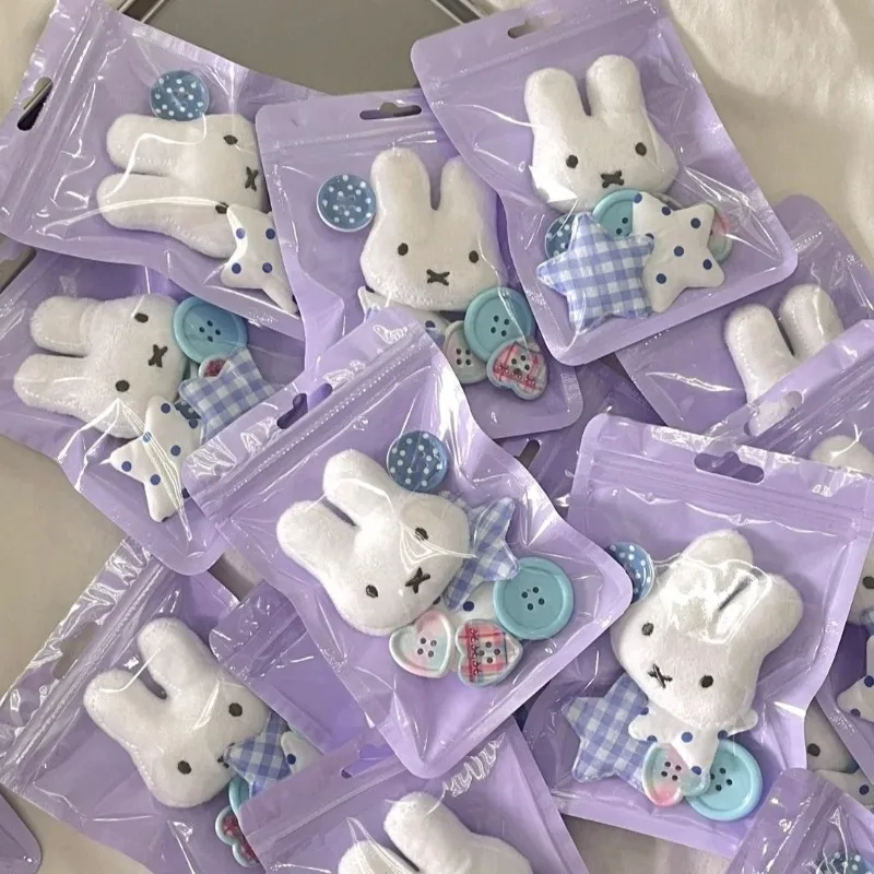 New Kawaii Miffy Rabbit Cute Hole Shoes Accessories Shoe Flower Bow Detachable Decorative Accessories Children's Gifts - Image 3