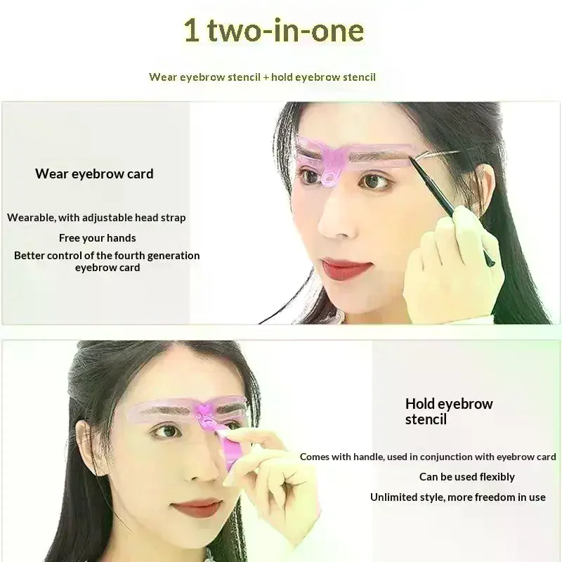 /YOV/Styles Eyebrow Stencil Kit Reusable Design Eyebrow Shaping Template Tool Eyebrow Grooming Card For Beginners Makeup 8
