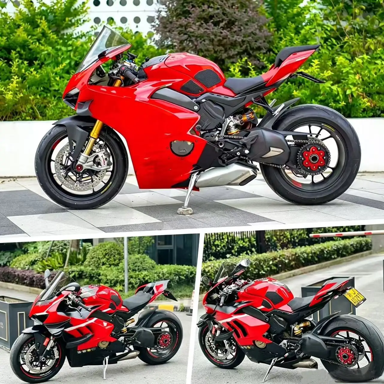 Suitable for DUCATI V4/V4S street fighter V4 carbon fiber retrofit accessories shell integrated exhaust anti-burn hood