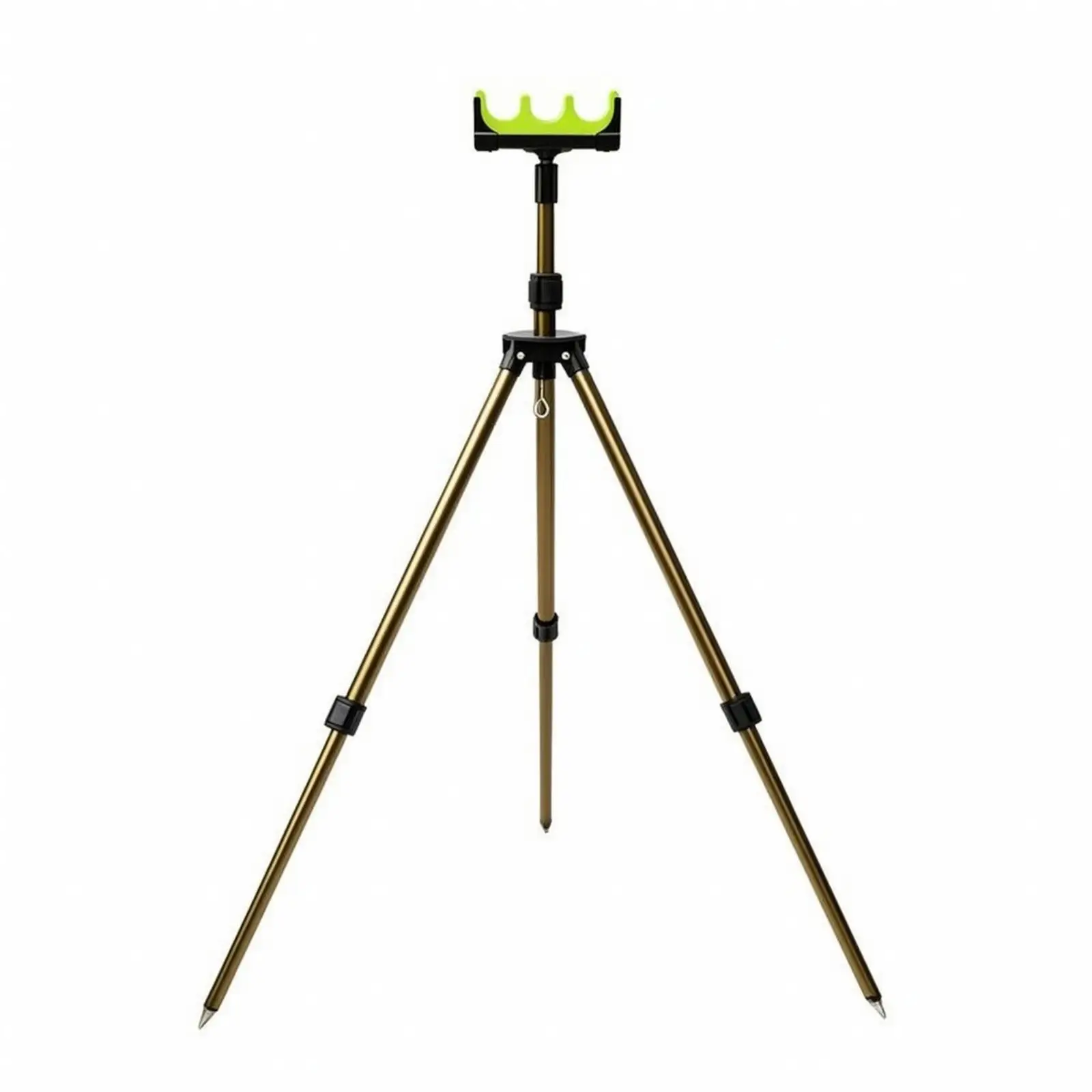 Foldable Fishing Rod Tripod Stand | Adjustable Central Shaft, Fishing Rod Stand with Tripod Base view 2