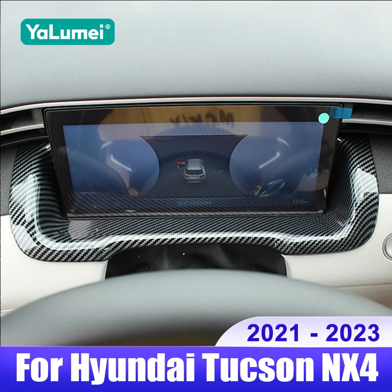 

For Hyundai Tucson NX4 2021 2022 2023 Hybrid N Line Car Dashboard Trim Instrument Navigation Trim Frame Cover Accessories