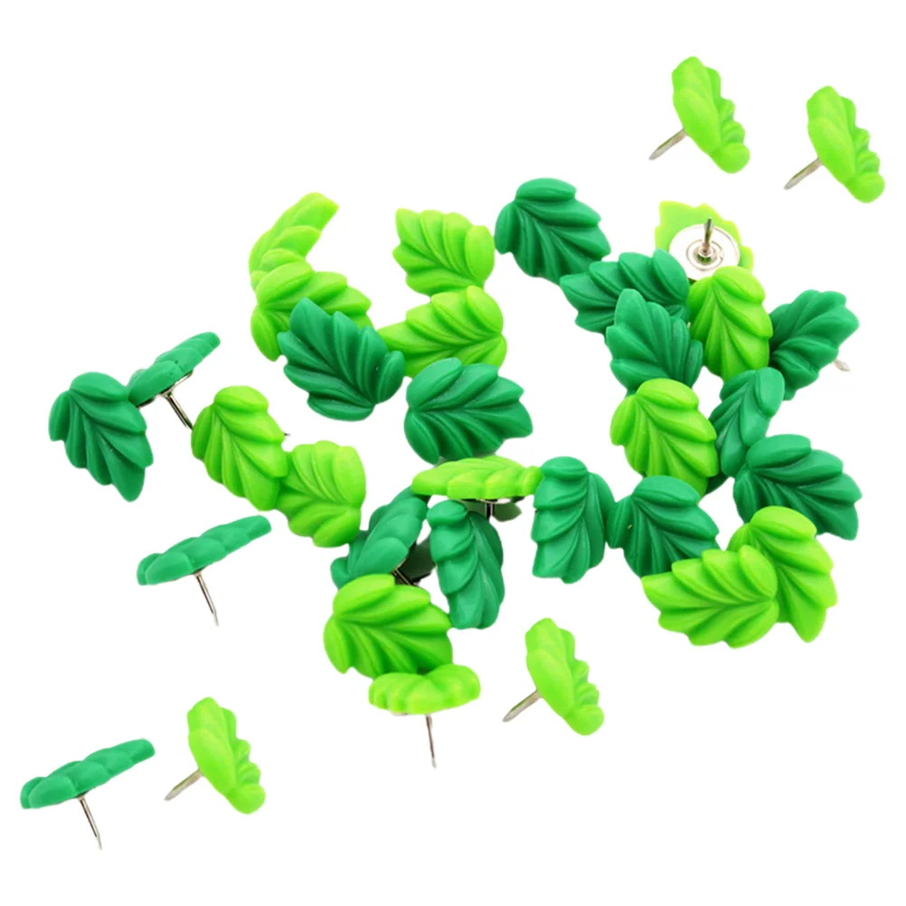 30pcs Portable Thumb Tacks Household Tacks Decorative Leaf Pushpins Poster Supply Desk Accessories Delicate Thumbtacks