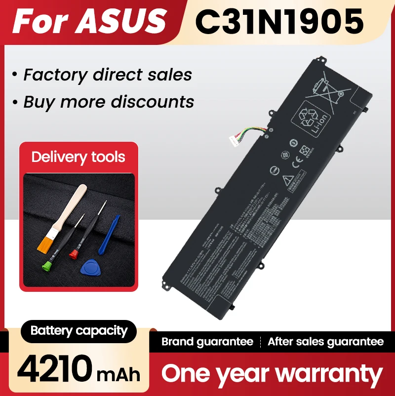 50Wh C31N1905 Laptop Battery ASUS VivoBook S433F S433FL Adolbook Adol14z Adol14flc S4600F S5600F Replacement Battery