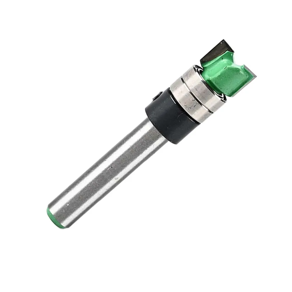 1/4 Shank Flush Trim Bit With Top And Bottom Bearings For Precise Woodworking And Metal Cutting Bottoming Cutter