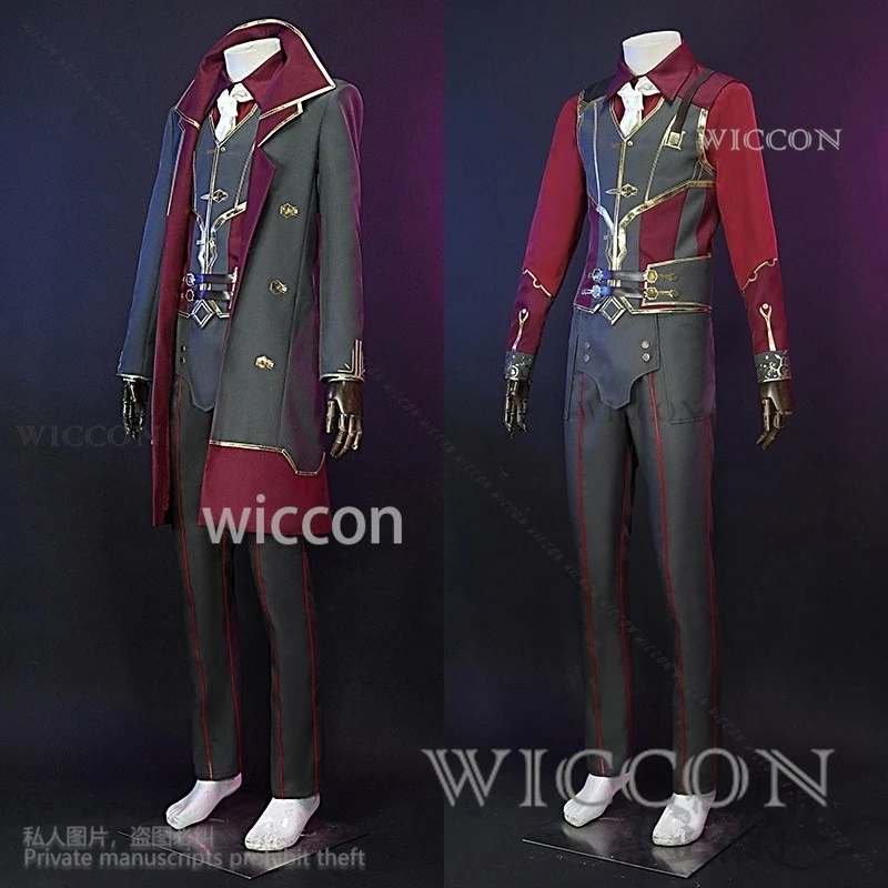 Gioco Anime LOL Arcane Cosplay Silco Costume Parrucca Uniforme Militare Trench Coat Boot Per Uomo Halloween Festa Di Natale Personalizzato