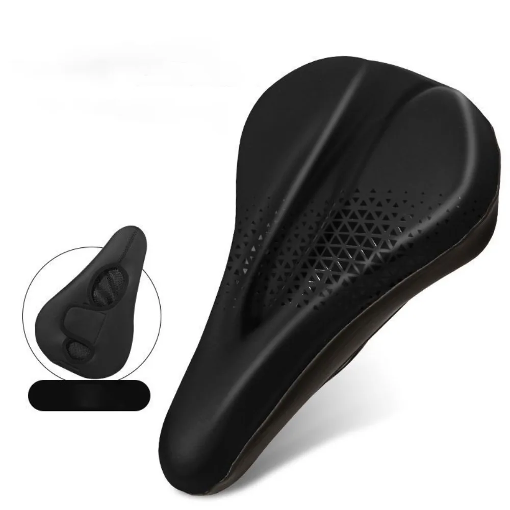 

Comfortable Silicone Bicycle Saddle Cover Thicken Shockproof Cushion Cover PU Leather Thicken Saddle Cover Cycling