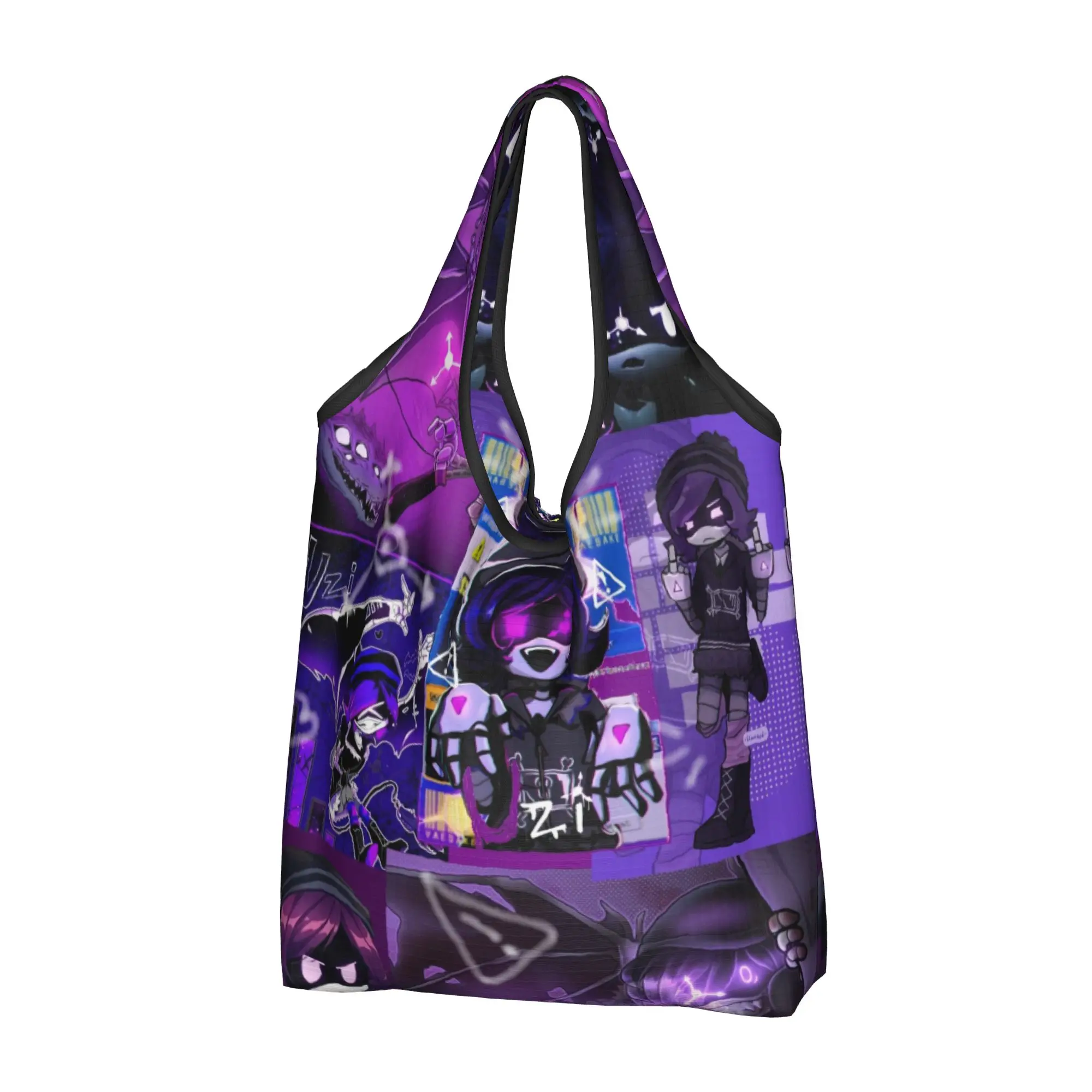 Recycling Murder Drones Anime  Shopping Bag Women Tote Bag Portable Movies Games  Grocery Shopper Bags