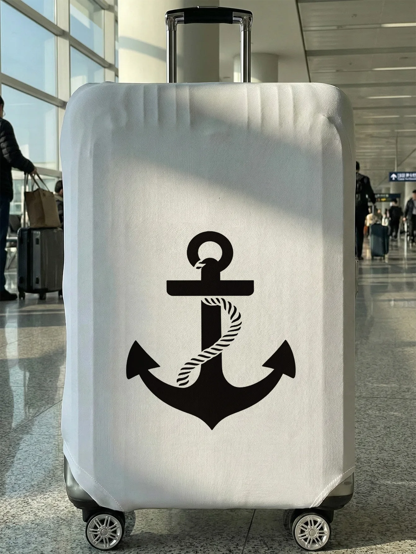 

Anchor Print Luggage Cover, Suitable for 18-32 Inch Luggage Cover, Luggage Handle Glove, Travel Accessories