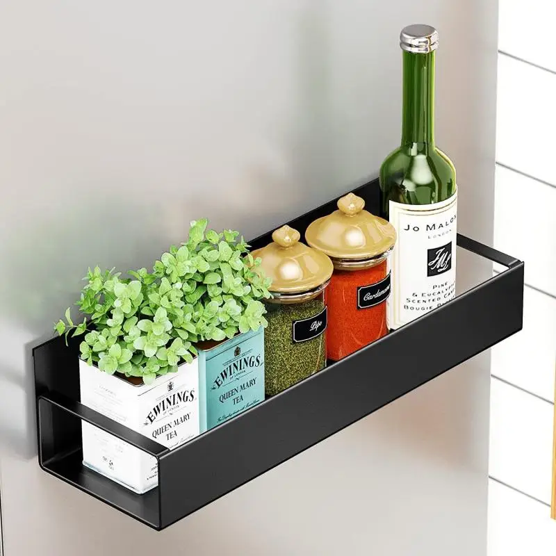 

Magnetic Fridge Shelf Refrigerator Side Shelf Iron Kitchen Storage Organizer shelf Household Spice Sundry Saving Storage Holder