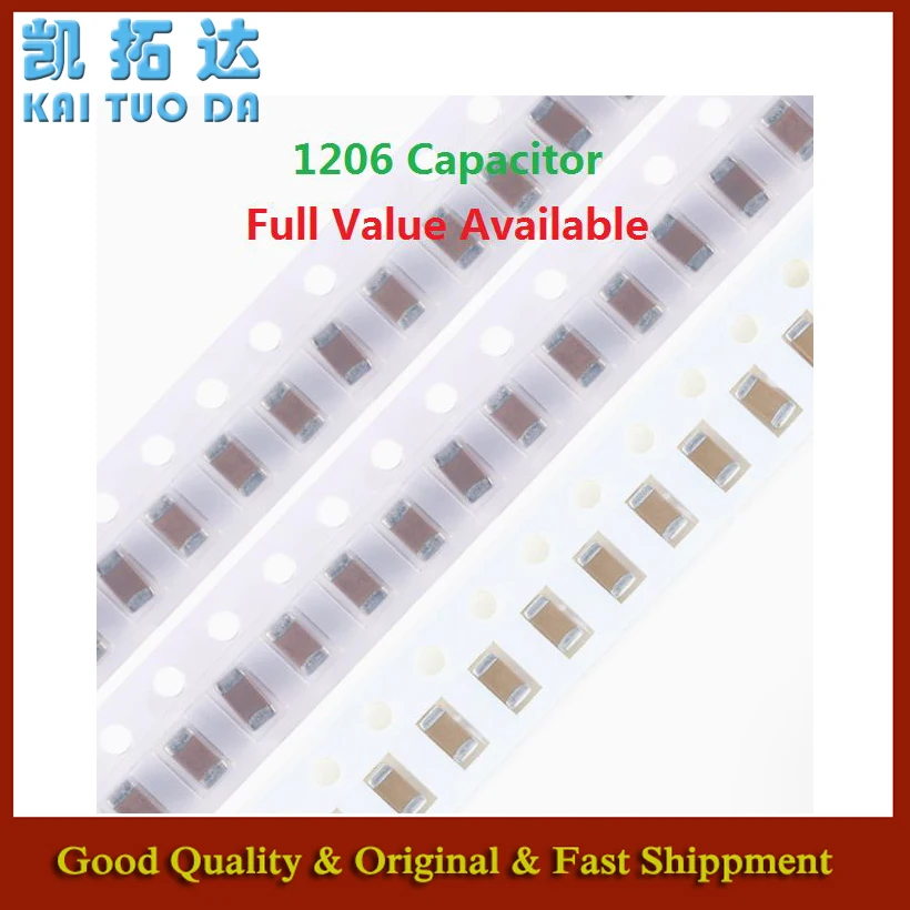 Free Shipping 100PCS  104 100NF 0.1UF 1206 SMD Capacitance Capacitor 1206