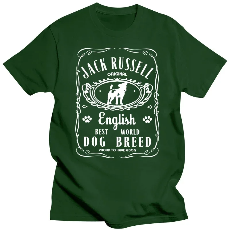 Vintage Jack Russell Terrier Dog T Shirts Cotton Streetwear Short Sleeve Birthday Gifts Summer Style T-shirt Mens Clothing