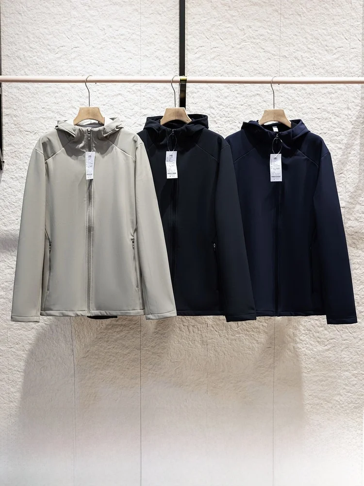 

Высококачественное мужское пальто из софтшелла серии D с 3D пошивкой, теплое пальто Fce, уличное водонепроницаемое повседневное осенне-зимнее пальто