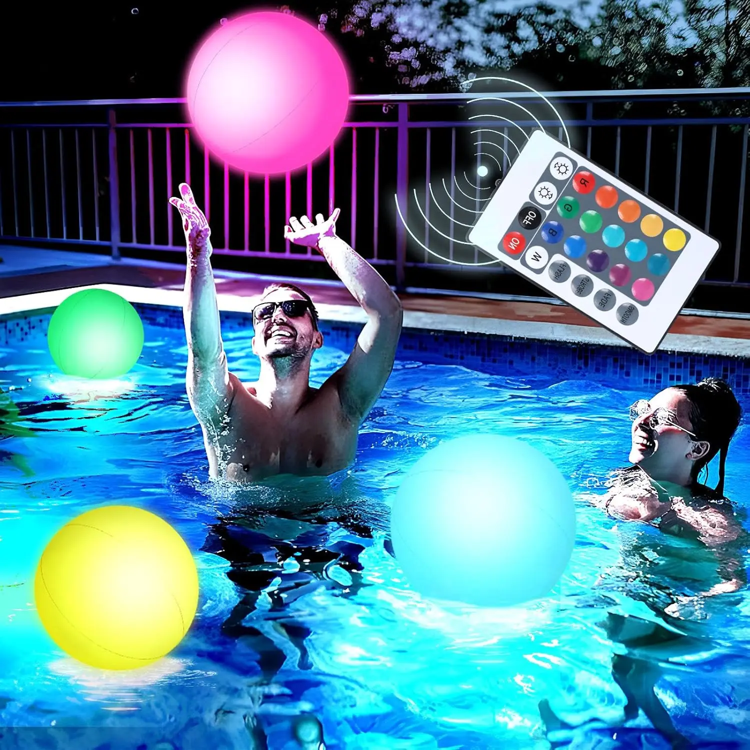 20CM Luminous Beach Ball Light 16 Colors LED Garden Ball Ligh Swimming Pool Inflatable Beach Balloons Balls Wedding Party Dec