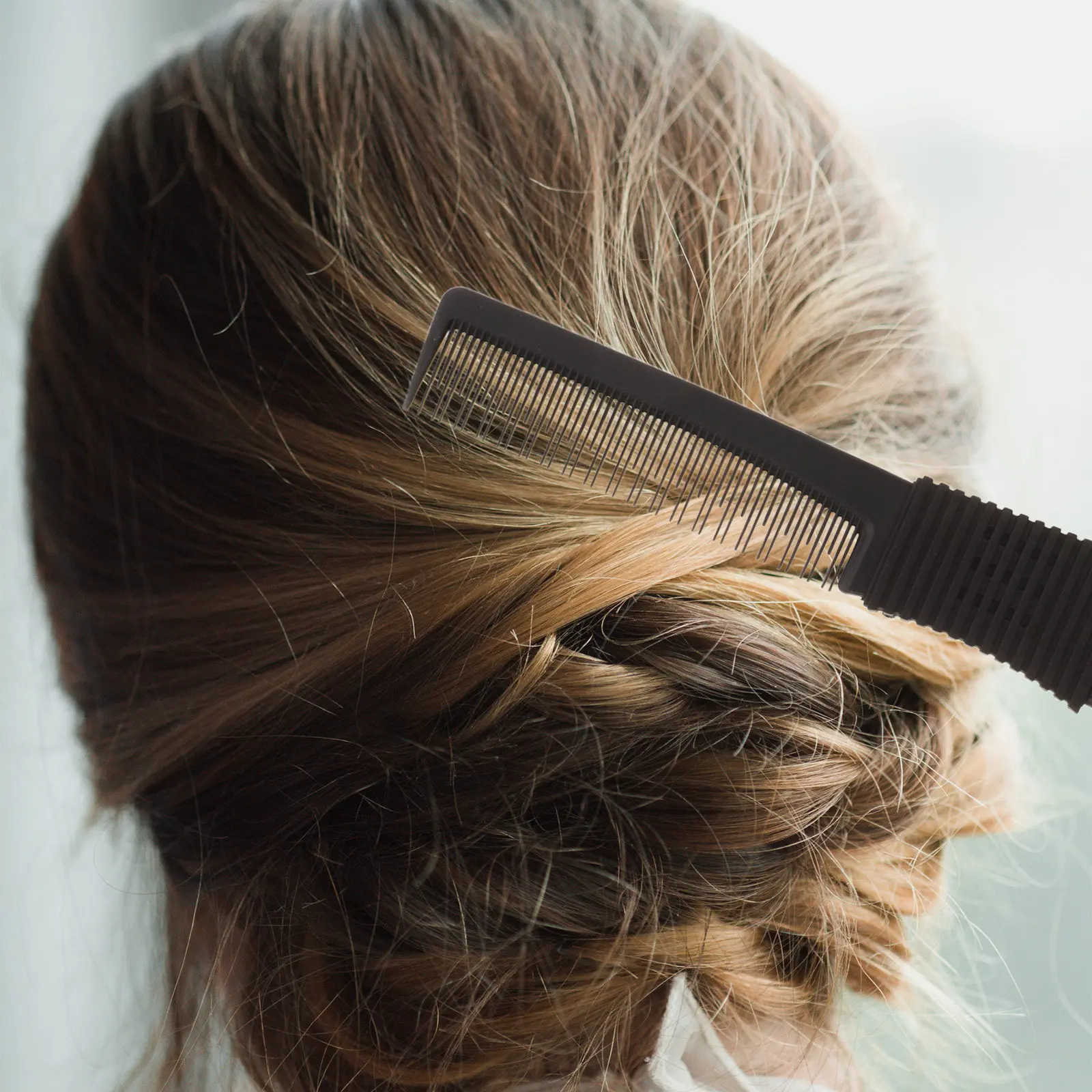 4Pcs Carbon Fiber Teasing Clip Comb Set Guiding Massage Pintail Styling Combs for Women Men Voluminous Curl Updo Braiding