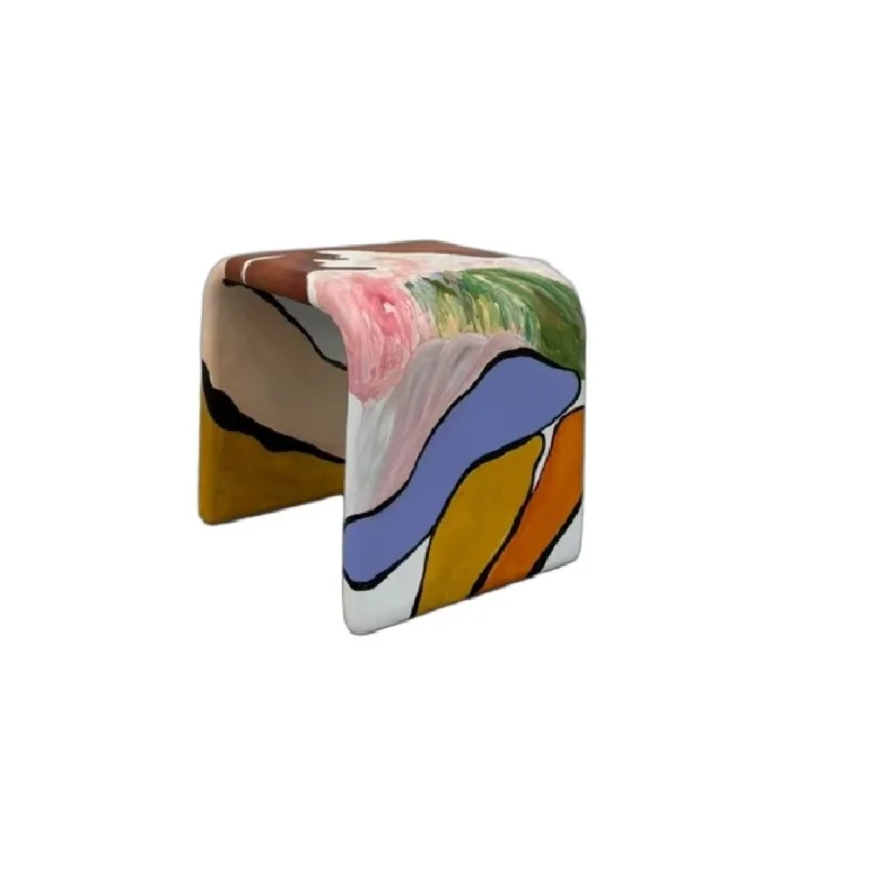 Oil painting coffee table, household small apartment, coffee table
