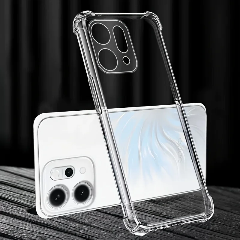Transparent Phone Case For Oppo Reno 14 Pro Soft TPU Silicone For Oppo Reno14 F 14Pro 14F Reno15 15 15Pro Back Cover Clear Case