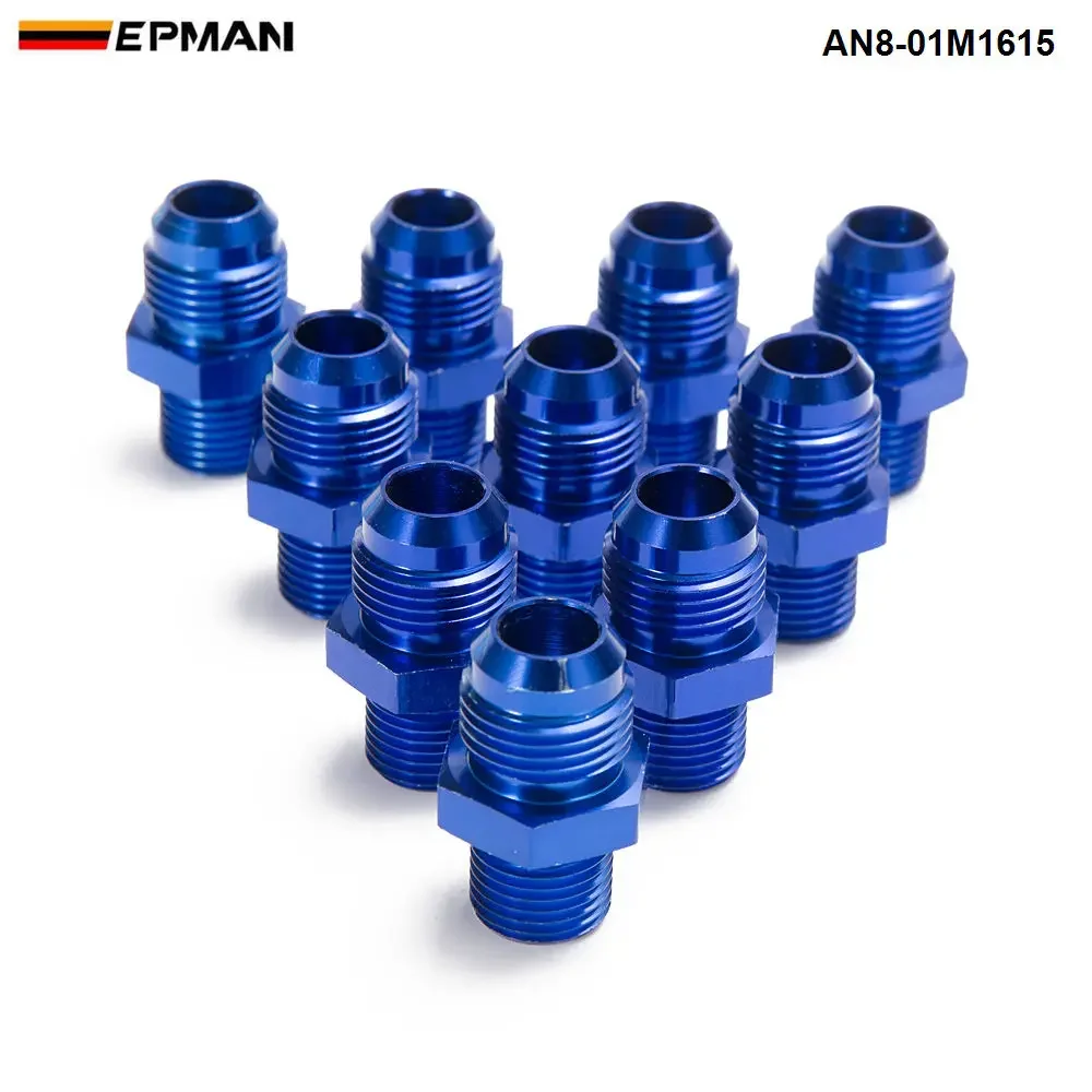 

10PCS/LOT AN8 - M16*1.5 Straight Male Oil Cooler Fuel Oil Hose Fitting Adapter AN8-01M1615