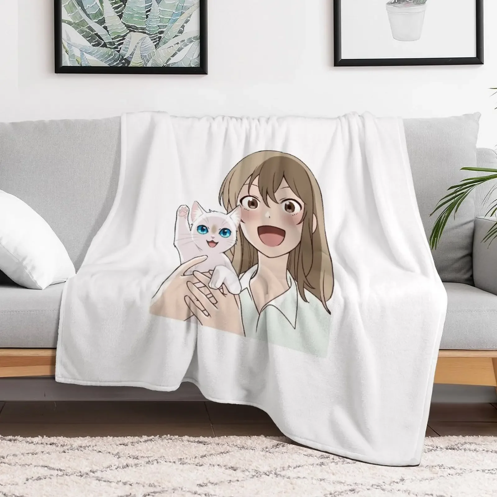 

A whisker away - Happy Sasaki & Taro fanart Throw Blanket Polar Blankets For Sofas Beautifuls warm winter Blankets