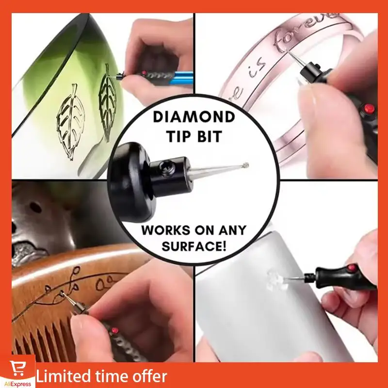 

Fresh Electric Micro-Engraver Pen Carve Cordless Precision Engraver Engraving Tool For DIY Jewellery Making Metal Glass Wood