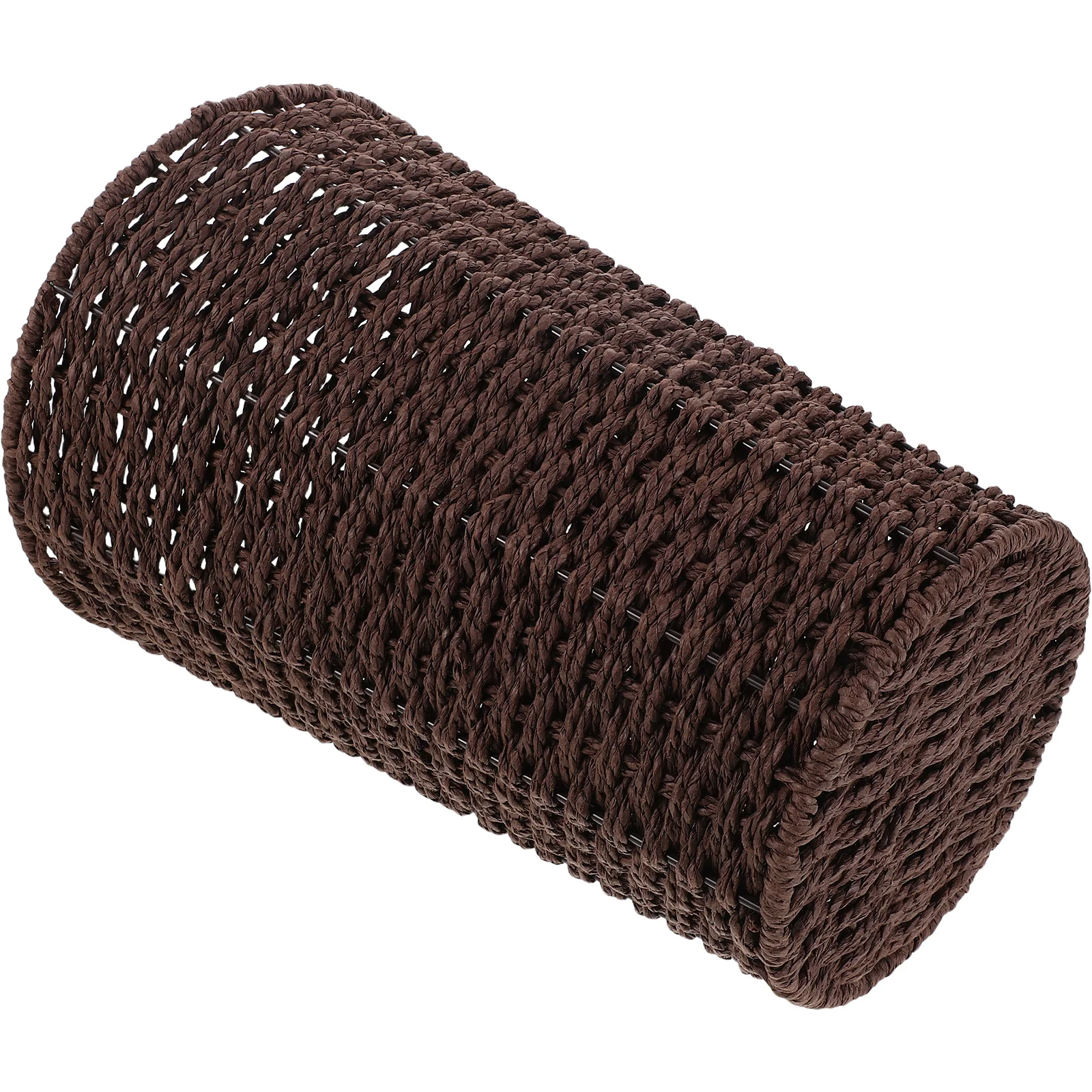 

Paper Rope Woven Storage Bin Laundry Hamper for Kitchen Bathroom Bedroom Woven Storage Basket Waste Paper Basket