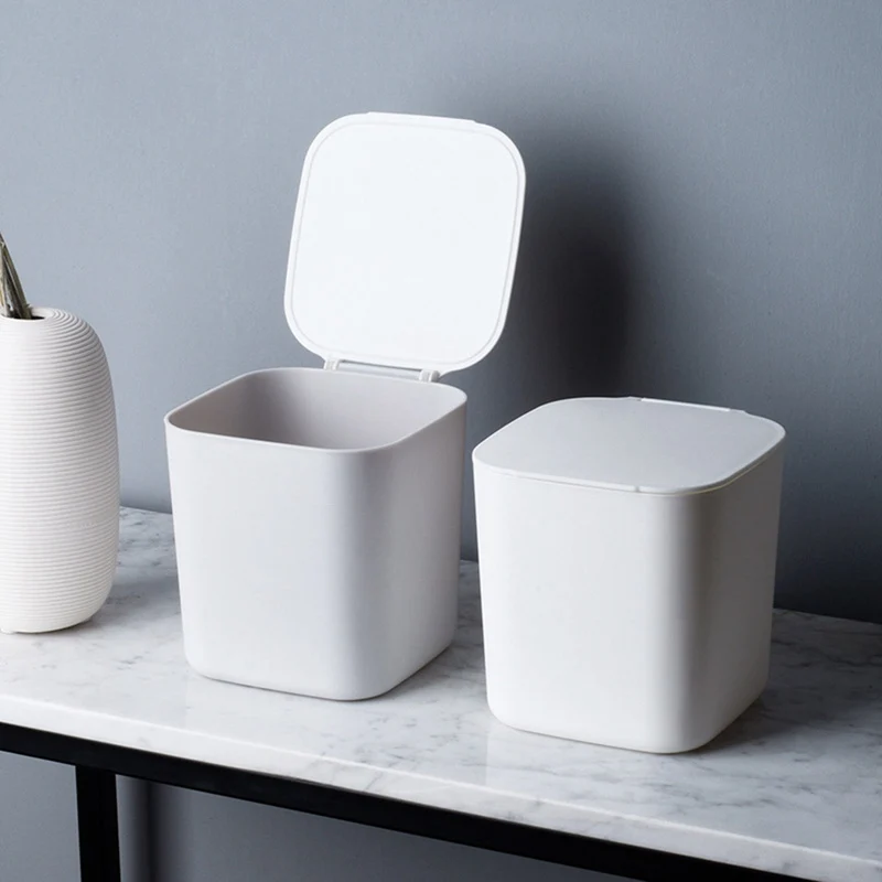 Mini Desktop Bin kleine Mülleimer Rohr mit Abdeckung Schlafzimmer Mülleimer Mülleimer reinigen Arbeits bereich Aufbewahrung sbox Home Desk Mülleimer