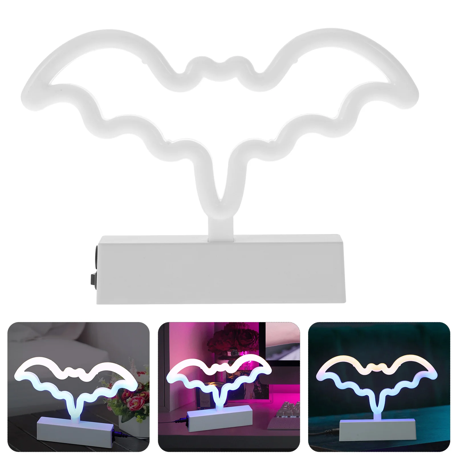 ضوء النيون Led النمذجة ضوء مزدوج الطاقة Usb تعمل مصباح الليل الزخرفية لغرفة النوم غرفة المعيشة مكتب