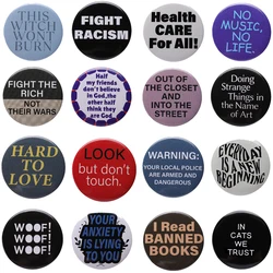 Hard To Love Health Care For All Tinplate Soft Button Slogans Brooches For Laple Backpack Badge Accessories Pin Gift For Friend