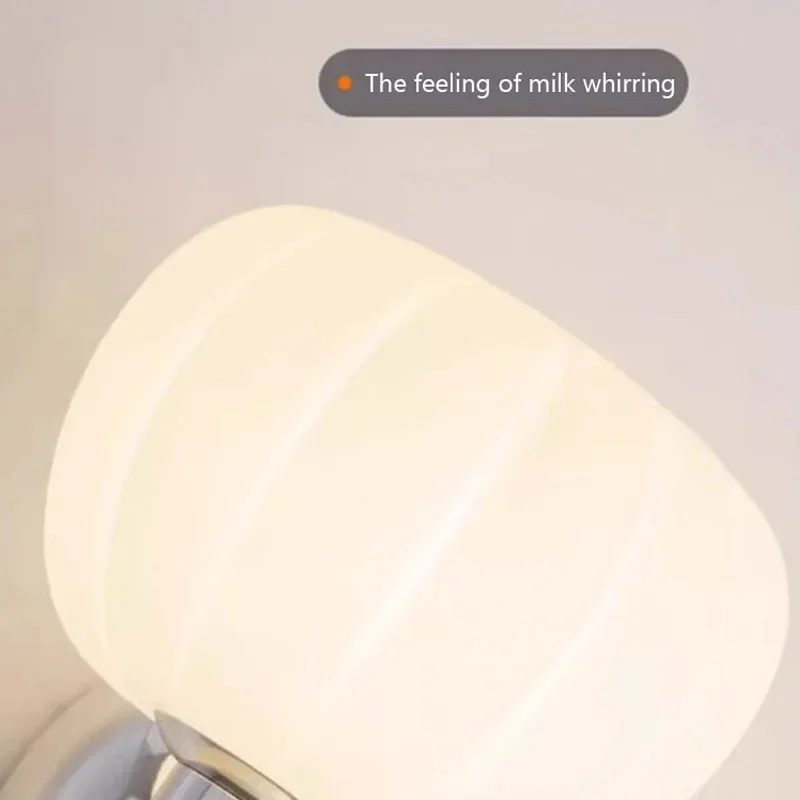 Modern Design LED Wall Lamp Cream Style Pumpkin Lamp for Bedroom and Study Living Room Hallway Dining Room