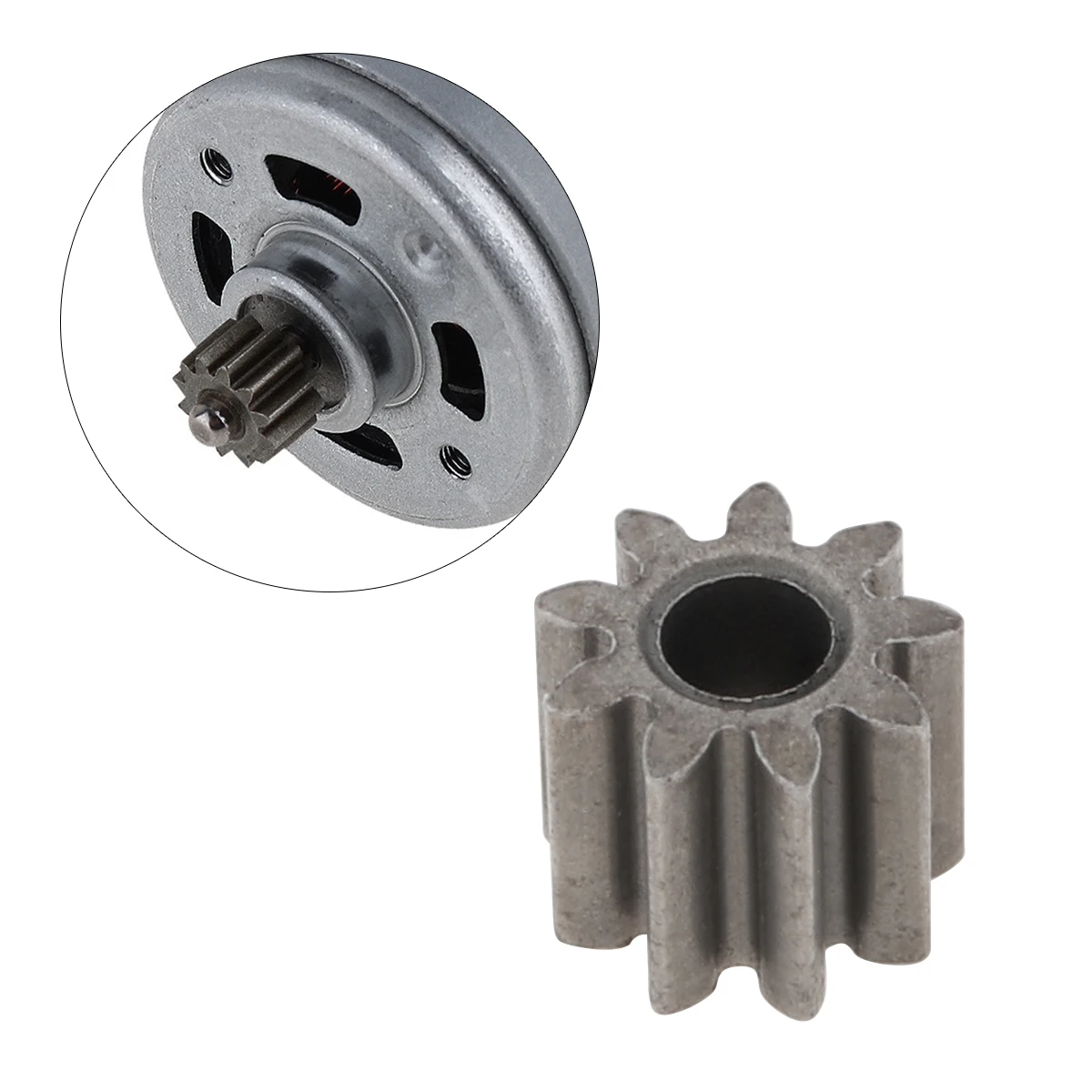 Motor Gears 1 Mod 9 Teeth Replaceable Motor Gear for RS550 10.8V / 12V / 14.4V / 16.8V / 18V / 21V Gear Wheel DC Motor