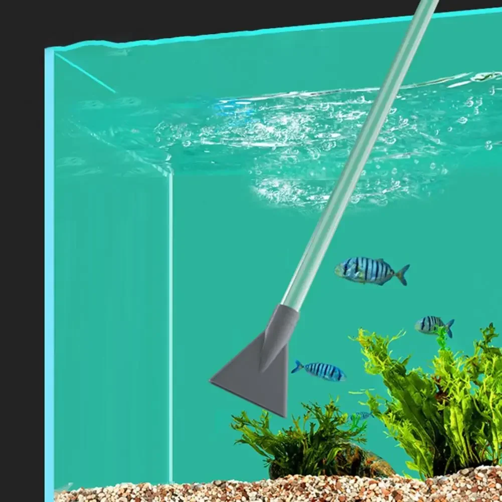 Handstaubsauger für Schwimmbäder, Reinigungswerkzeug für Aquarien, verstellbares Ventil, abnehmbar, kabellos, manuell, transparent, 2 Düsen