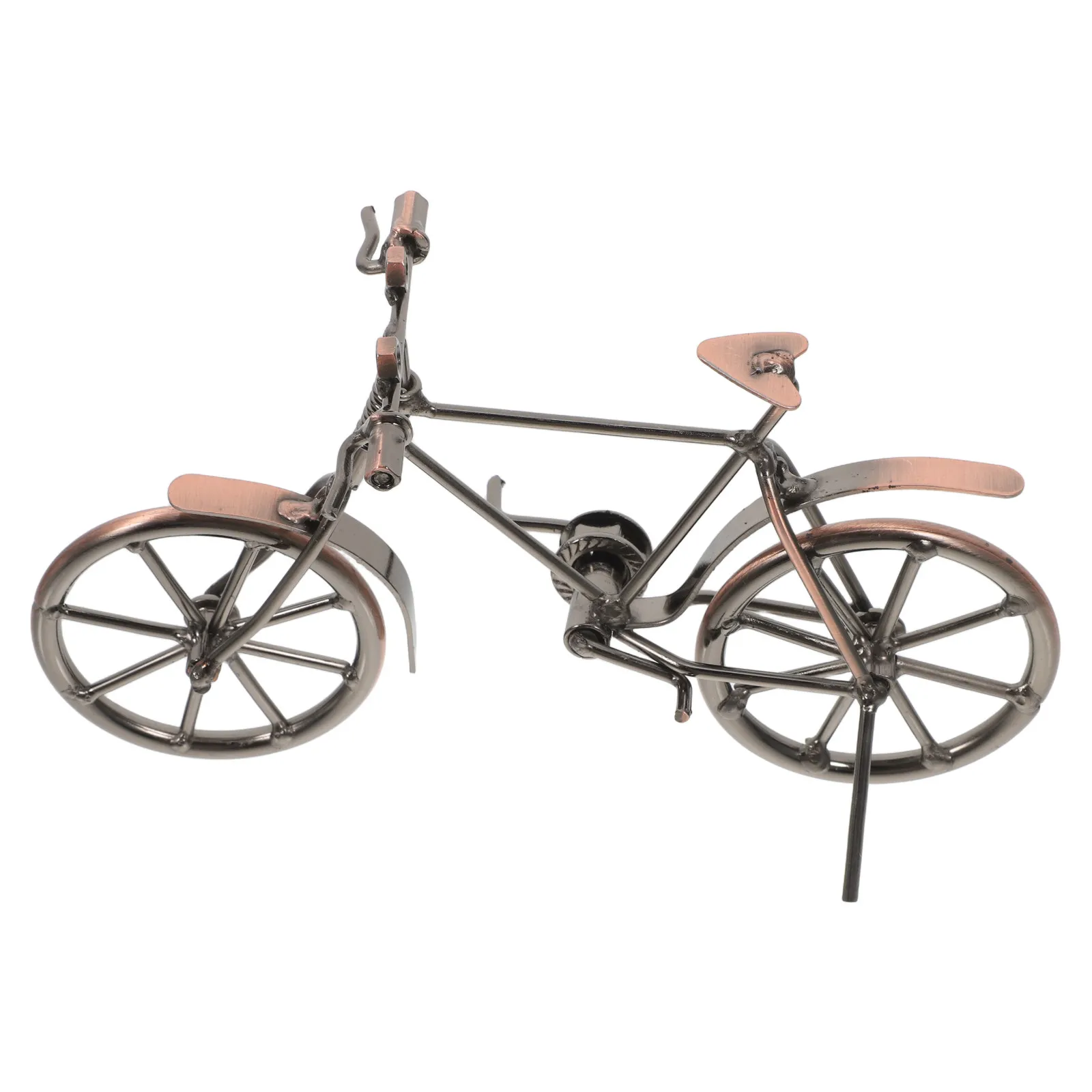 

Vintage Iron Bicycle Ornament Retro Desktop Decoration Handmade Metal Sculpture for Home Office Garden Art Craft