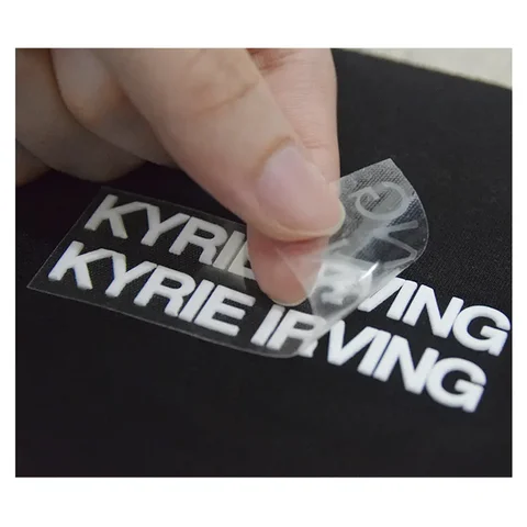 10 PZ 20 PZ Marca Personalizzata 3D silicone HTV stampa a trasferimento di calore sollevato logo personalizzato etichetta abbigliamento adesivo t-shirt