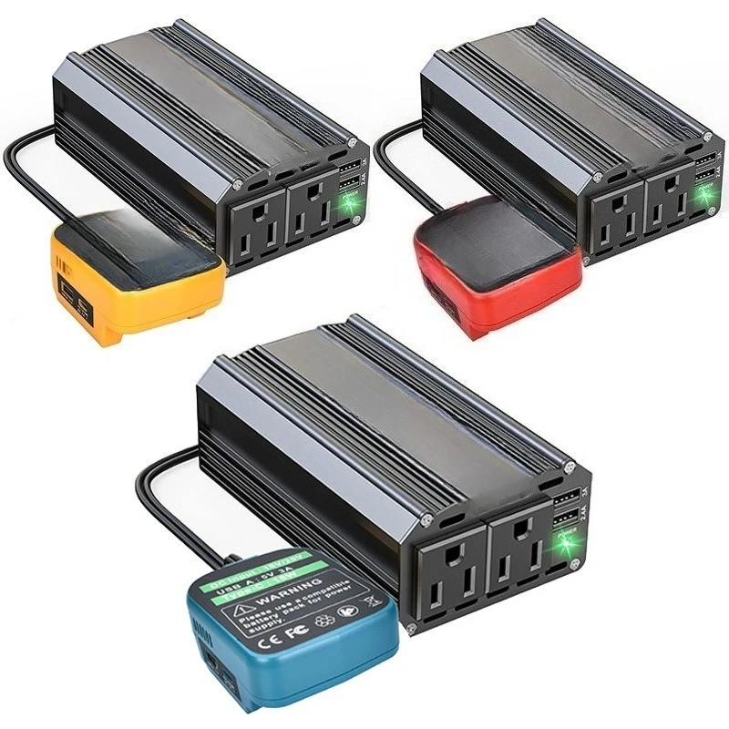 Power tool battery 110V portable inverter 300W power supply 20V