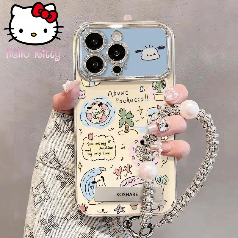 

Sanrio Pochacco Anime Cartoon Mobile Phone Shell Applicable Iphone 16 15 14Promax Silicone Creative Couple Phone Case Gifts Toy