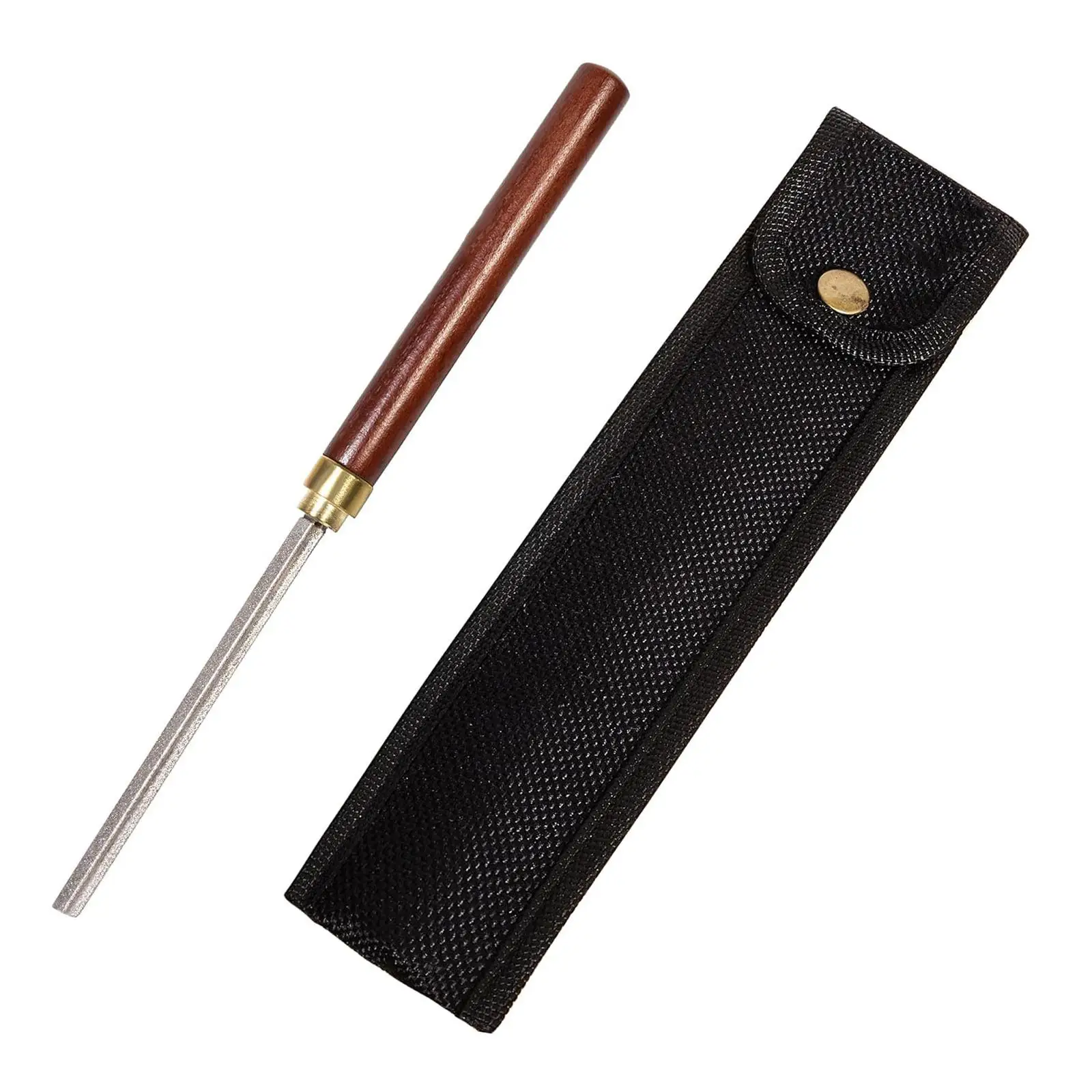 Guitar Fret Crowning File Wood Handle Polishing Tool Guitar Maintenance Kit for Electric Bass Guitar DIY